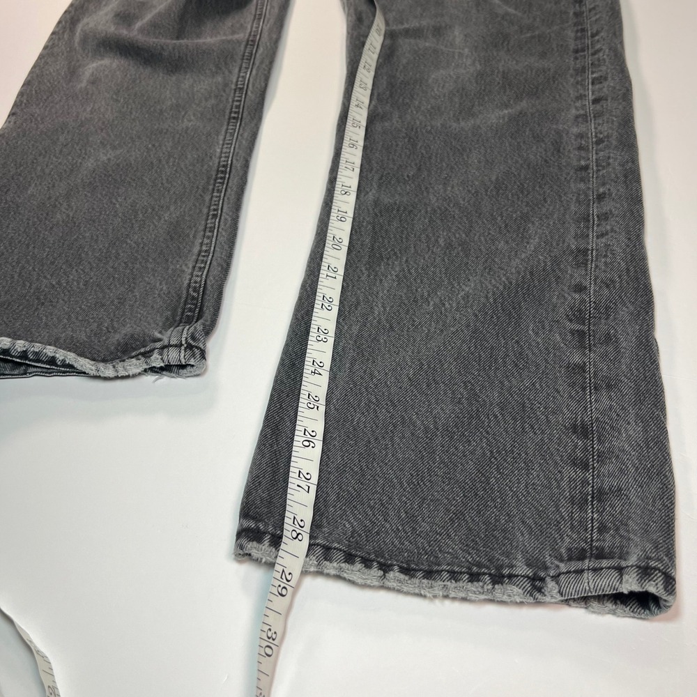 AGOLDE 90's Pinch Waist Jeans Womens 30 Black High Rise Straight Leg Edgy Cotton - Picture 7 of 11